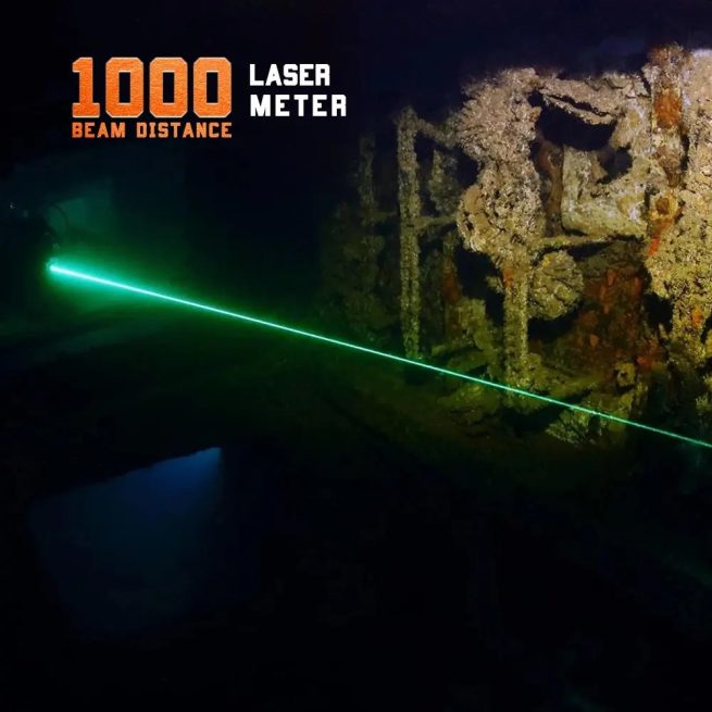 OrcaTorch D570-GL 2.0 Dive Light with White Light (1500 Lumens) and Green Laser Light (1000 Metres) - Image 23