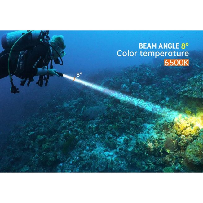 OrcaTorch D570-GL 2.0 Dive Light with White Light (1500 Lumens) and Green Laser Light (1000 Metres) - Image 4