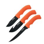 Schrade Old Timer Blaze Hunting Knife 3 Piece Set w/ Sharpener and Nylon Pouch - Orange P1158659