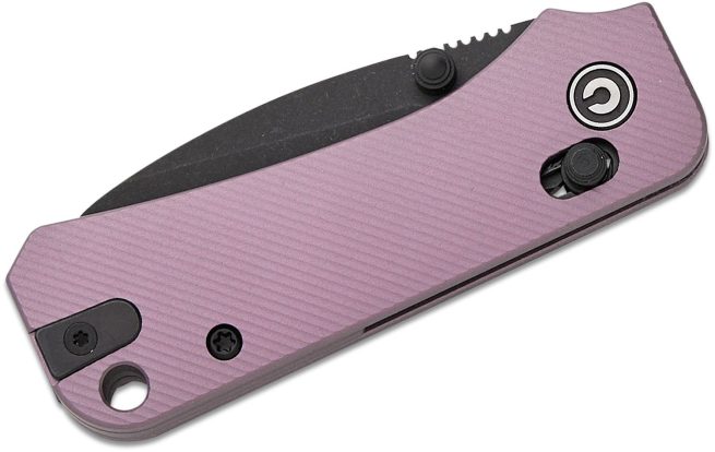 CIVIVI Baby Banter 2 C23074-2, 2.34" Black Stonewashed Nitro-V Blade, Purple Machined Aluminium Handles, Crossbar Lock - Image 9