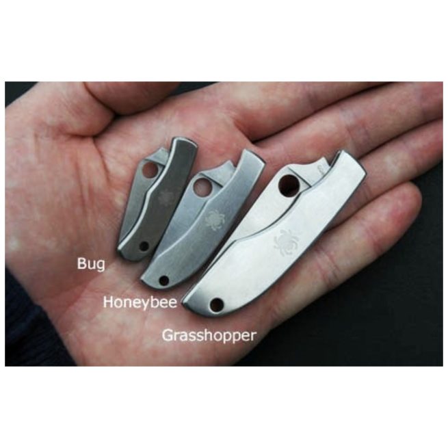Spyderco Grasshopper - 2.27" Sandvik C12C27 Blade, Stainless Steel Handle - C138 - Image 3