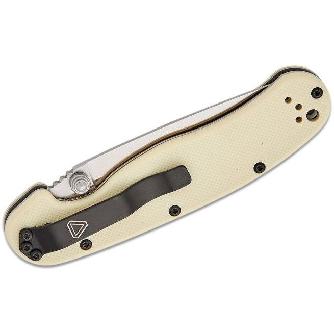 Ontario Knife Co. RAT Model 2 - 3" Satin AUS 8 Blade, Ivory G10 Handles, 8861BONE - Image 2