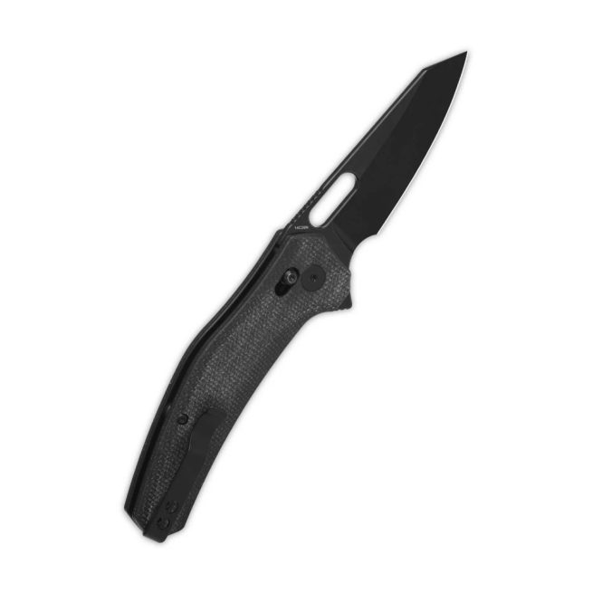 QSP Emu QS164-A2, 3.25" Black 14C28N Blade, Black Micarta Handle, Glyde Lock - Image 4