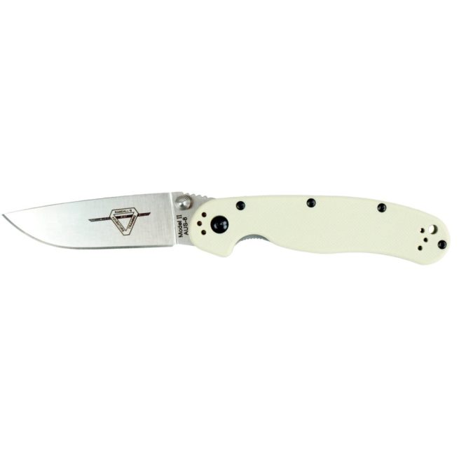 Ontario Knife Co. RAT Model 2 - 3" Satin AUS 8 Blade, Ivory G10 Handles, 8861BONE