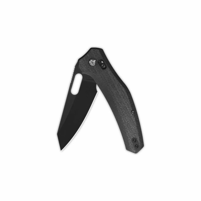 QSP Emu QS164-A2, 3.25" Black 14C28N Blade, Black Micarta Handle, Glyde Lock - Image 3