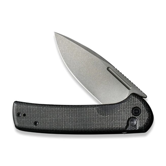 CIVIVI Conspirator C21006-1, Black Micarta, 3.48" Stonewash Nitro-V Blade - Image 5