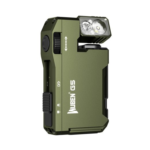 Wuben G5 Ultra Compact Rechargeable Flashlight with RGB LED (1200 Lumens) - Army Green