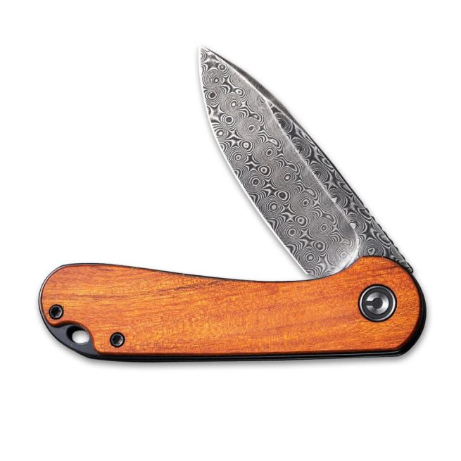 CIVIVI Elementum C907DS-2, Cuibourtia Wood Handle, 2.96" Damascus Blade - Image 5