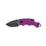 Kershaw Shuffle 8700PURBW Multi-Function Folding Knife 2.4″ Blackwash Plain Blade, Purple GFN Handles, Liner Lock