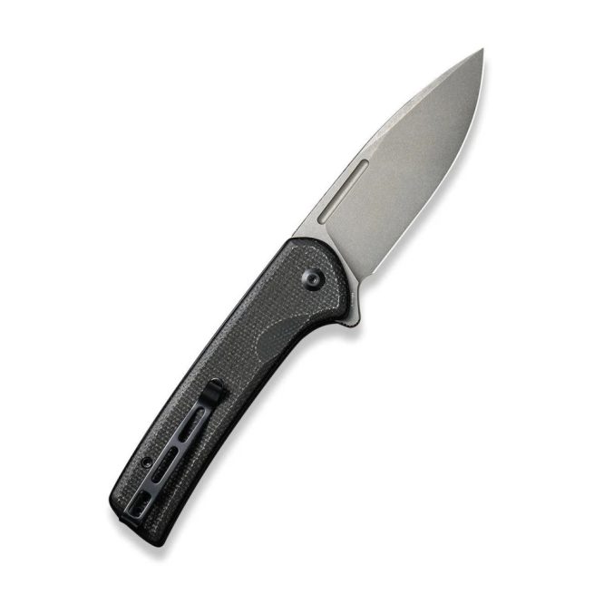 CIVIVI Conspirator C21006-1, Black Micarta, 3.48" Stonewash Nitro-V Blade - Image 6