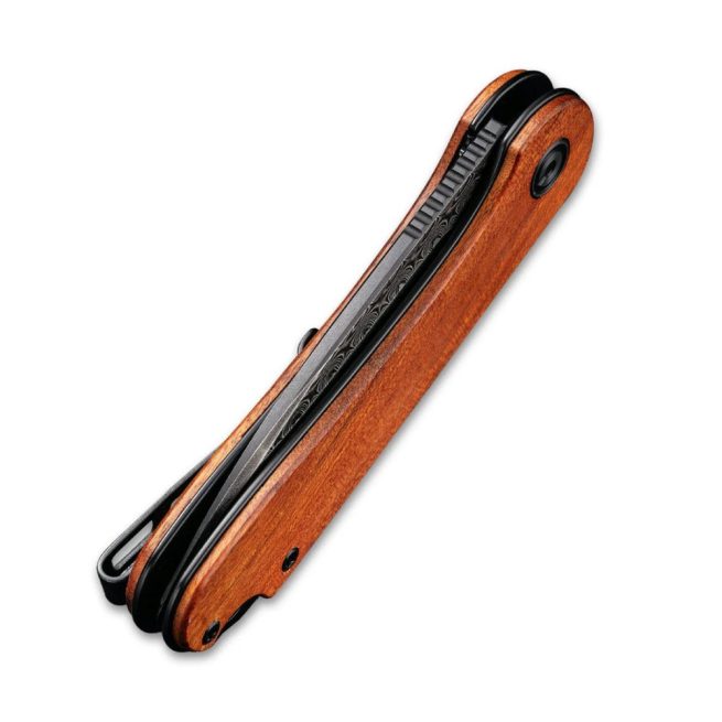 CIVIVI Elementum C907DS-2, Cuibourtia Wood Handle, 2.96" Damascus Blade - Image 4