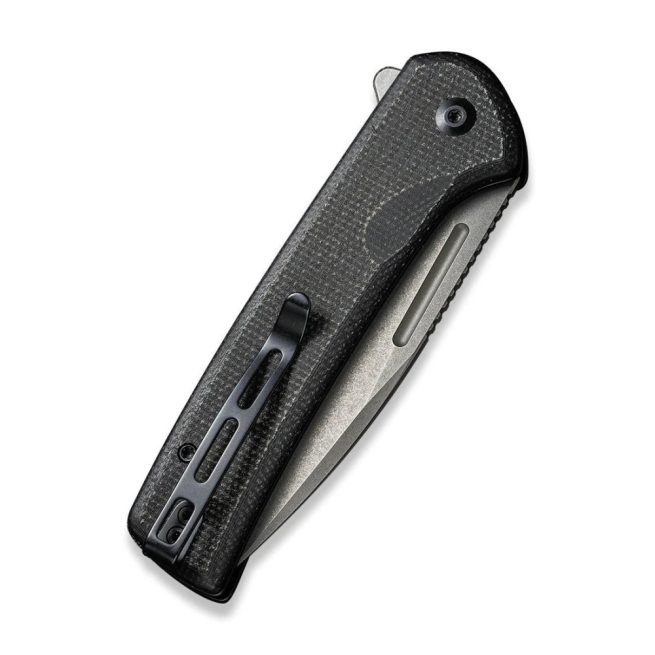 CIVIVI Conspirator C21006-1, Black Micarta, 3.48" Stonewash Nitro-V Blade - Image 2