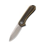 CIVIVI Mini Elementum C18062Q-1, Hand Rubbed Brass Keychain Knife