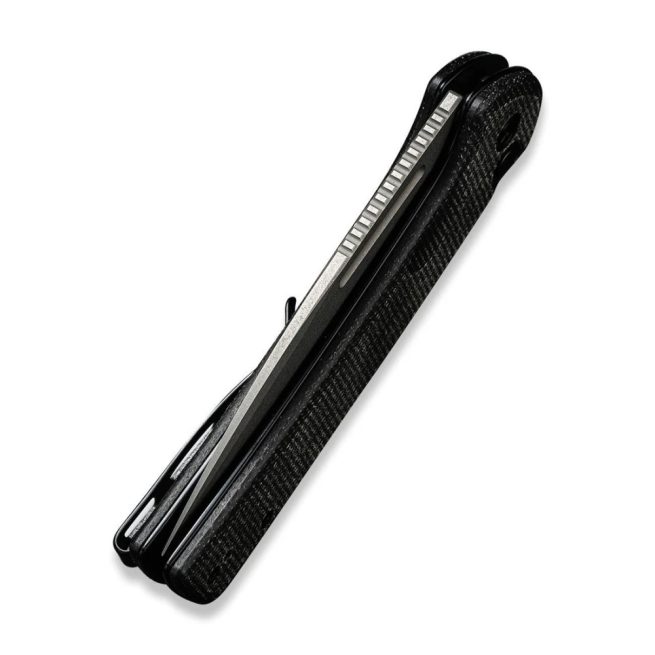 CIVIVI Conspirator C21006-1, Black Micarta, 3.48" Stonewash Nitro-V Blade - Image 4