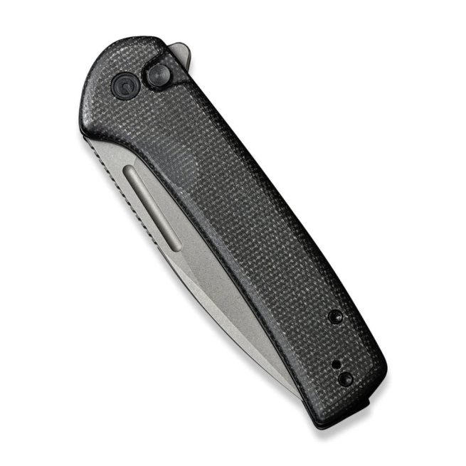 CIVIVI Conspirator C21006-1, Black Micarta, 3.48" Stonewash Nitro-V Blade - Image 3