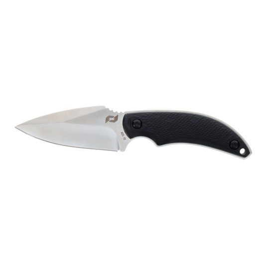 Schrade Delta Class Adder Fixed Blade 2.75" Satin AUS-10 Blade, Black Polymer Handles, Injection Moulded Pouch 1182521