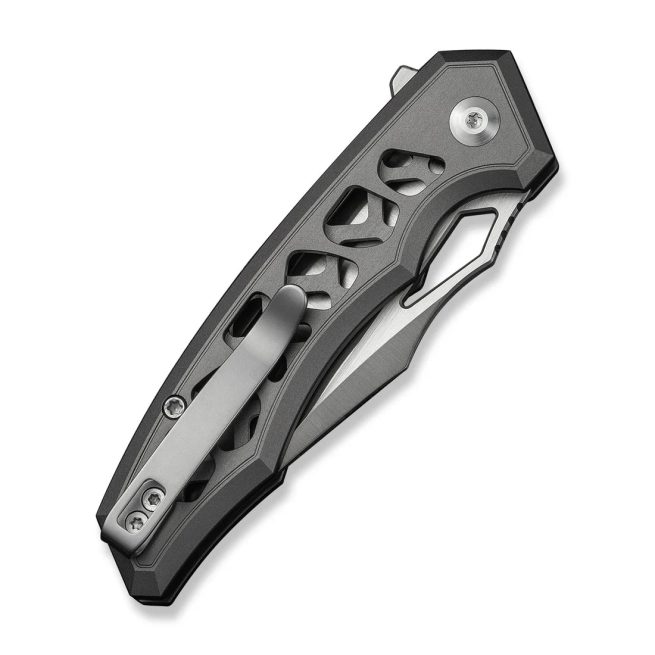 CIVIVI Anaaki C24039-2, 2.98" Nitro-V Blade, Grey Aluminium Handle, Button Lock - Image 2
