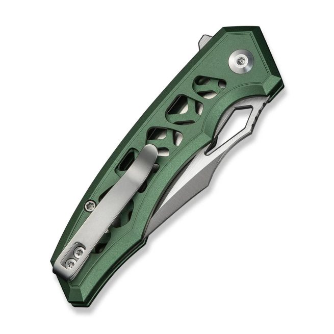 CIVIVI Anaaki C24039-3, 2.98" Nitro-V Blade, Green Aluminium Handle, Button Lock - Image 2