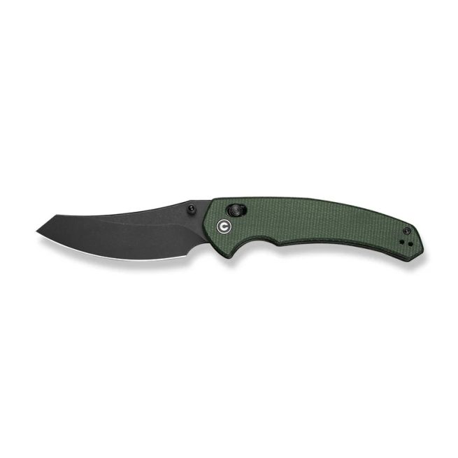 CIVIVI Sixgill C24050-3, 3.41" Black Stonewashed Nitro-V Blade, Green Canvas Micarta Handle, Crossbar Lock - Image 12