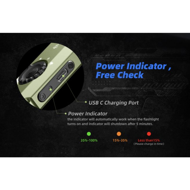 JETBeam E26-UV KUNAI Rechargeable Pocket Light with 365nm UV and 5mW Green Laser (2000 Lumens) - Image 14