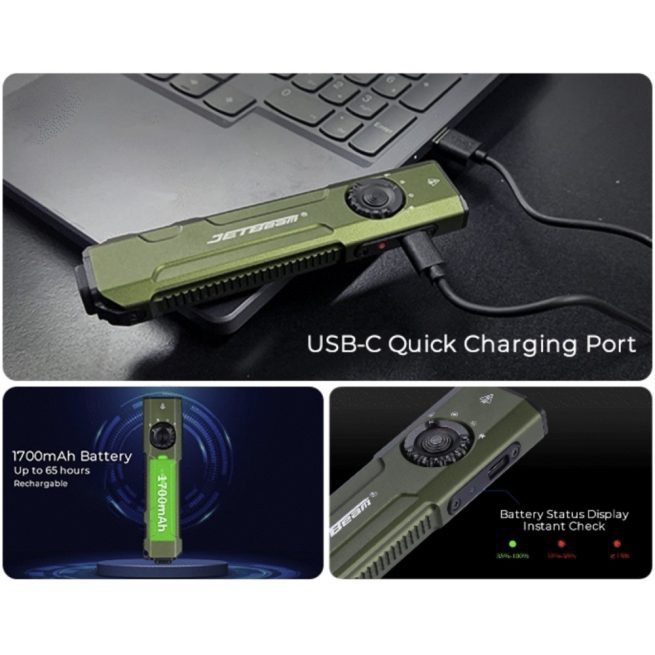 JETBeam E26-UV KUNAI Rechargeable Pocket Light with 365nm UV and 5mW Green Laser (2000 Lumens) - Image 20