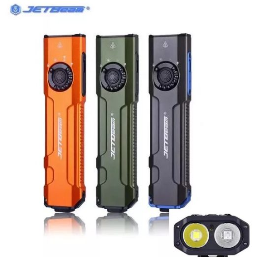 JETBeam E26-UV KUNAI Rechargeable Pocket Light with 365nm UV and 5mW Green Laser (2000 Lumens)
