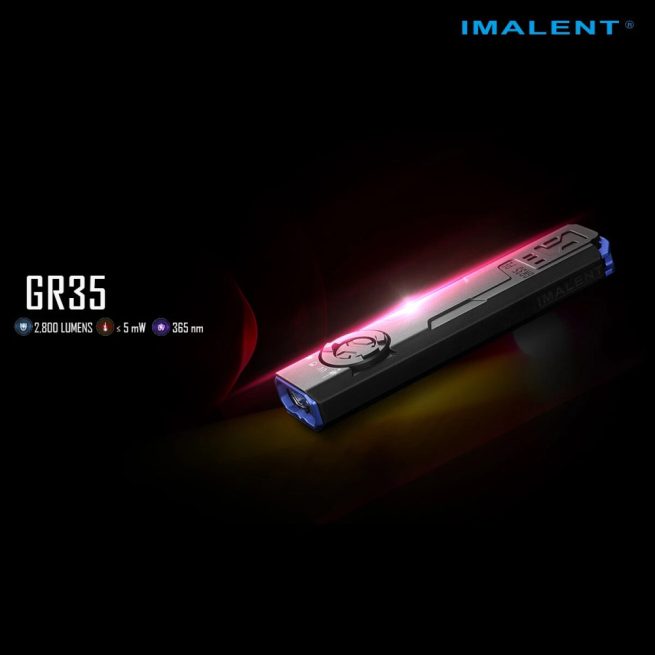 Imalent GR35 Rechargeable Flat Flashlight with Red Laser/ UV/Police Lights - 2800 Lumens, 426 Metres - Image 18