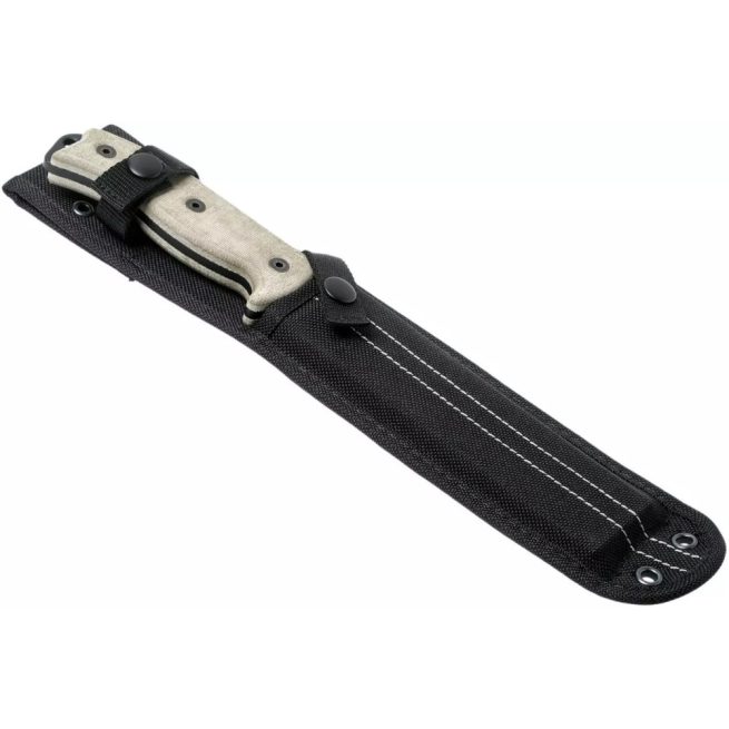 Ontario Knife Co. RAT 7 - 7.2" Powder Coated Carbon Steel Blade, Tan Micarta Handle, MOLLE Compatible Pouch - 8668 - Image 2