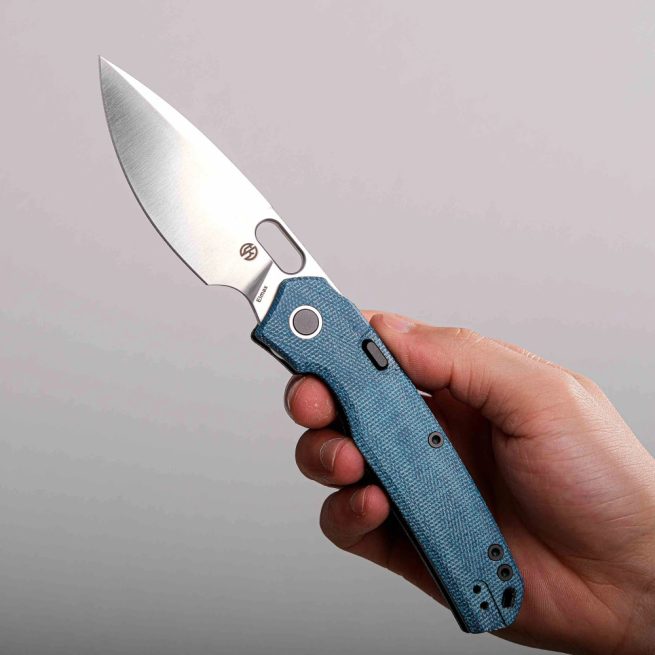 Vosteed Psyop - 3.32" Satin Elmax Blade, Norplex UltreX™ Micarta Handle, Top Liner Lock - A2214 - Image 10