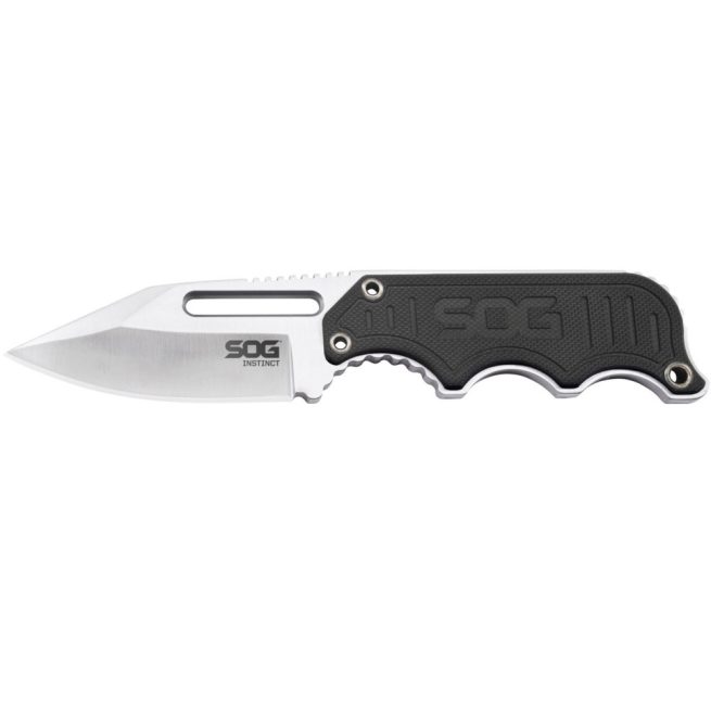 SOG Instinct Neck Knife, Black G10