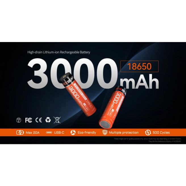 AceBeam High-Drain 18650 Battery for K75 2.0 - Image 9