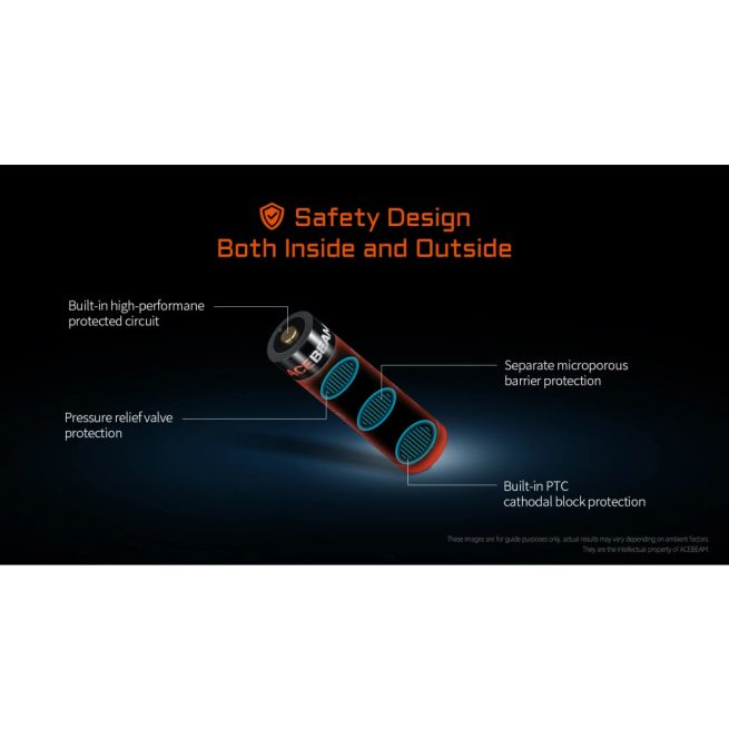 AceBeam High-Drain 18650 Battery for K75 2.0 - Image 3