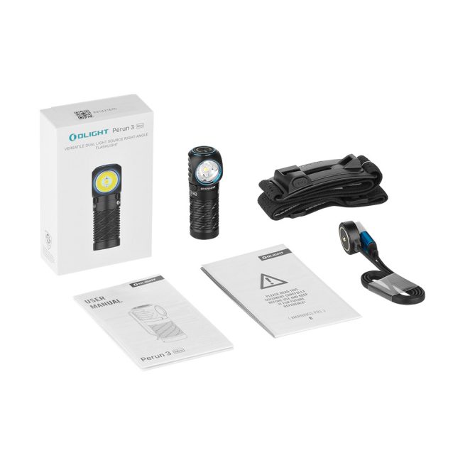 Olight Perun 3 MINI CW Rechargeable Red and White LED Headlamp, Black (1250 Lumens, 155 Metres) - Image 20