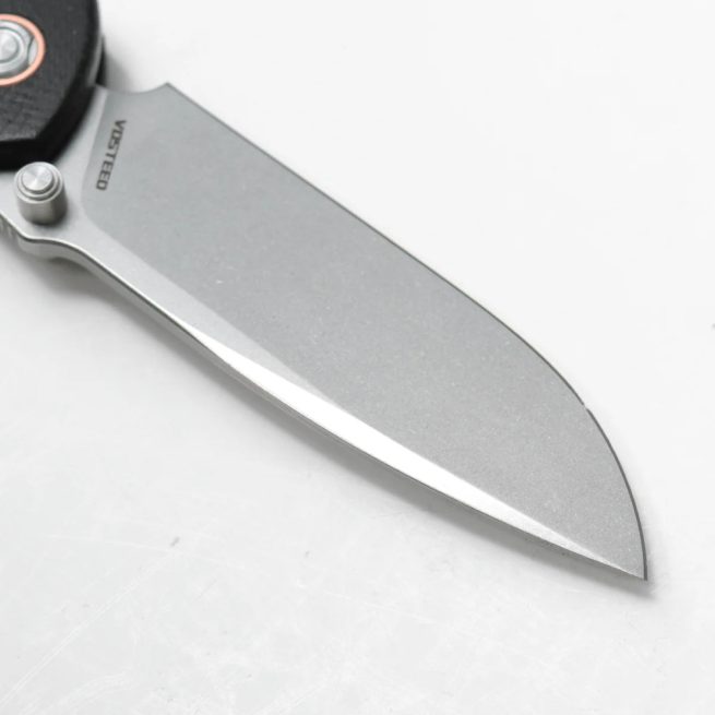 Vosteed Corsair - 3.25" Stonewash Nitro-V Blade, Black Micarta Handle, Crossbar Lock - CS29NWMK - Image 5