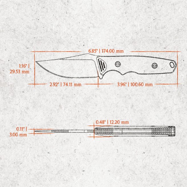 Vosteed H-Back D0403 Fixed Blade Knife - Image 22