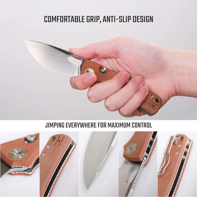 Porcupine - Top Liner Lock (2.99" 14C28N Blade & Micarta Handle) - A2604 - Image 6