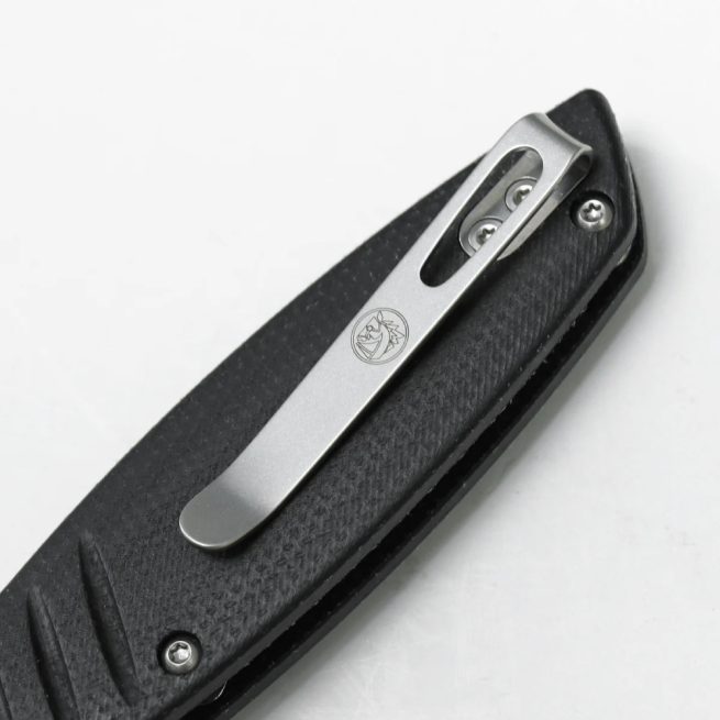 Vosteed Corsair - 3.25" Stonewash Nitro-V Blade, Black Micarta Handle, Crossbar Lock - CS29NWMK - Image 4