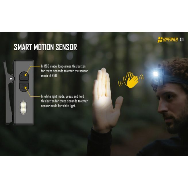 SPERAS U1 Multi-Function Clip Light - 500 Lumens, 75 Meters - Image 4