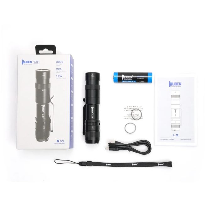 Wuben L3 Fast Charging Flashlight USB-C - 3000 Lumens, 226 Meters - Image 11