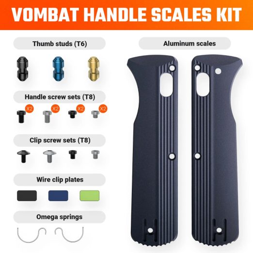 Vosteed Vombat Handle Scales Kit - X0136 (Blue)