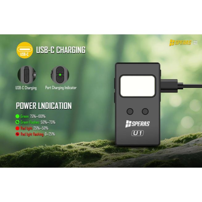 SPERAS U1 Multi-Function Clip Light - 500 Lumens, 75 Meters - Image 6