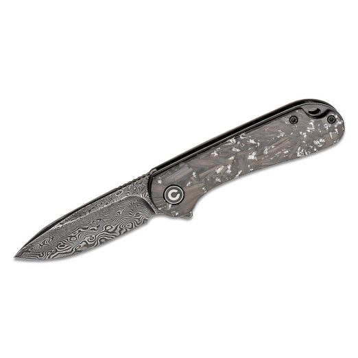 CIVIVI Elementum - Shredded Carbon Fibre/Silver Handle, Damascus Blade C907C-DS2
