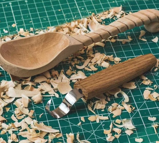 Beaver Craft 25mm Left Handed Hook Knife Spoon Carving - SK1L - Image 3