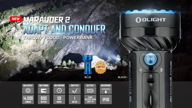 Olight Marauder 2 Rechargeable Searchlight (14000 Lumens, 800 Metres) - Image 6