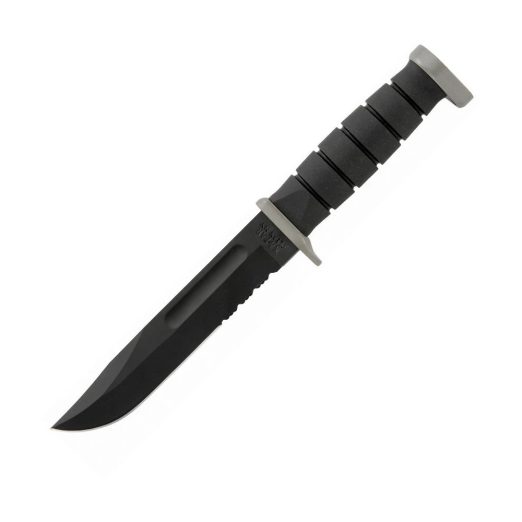 KA-BAR D2 Extreme Utility Knife, 7" Black Combo Fixed Blade. KA1281