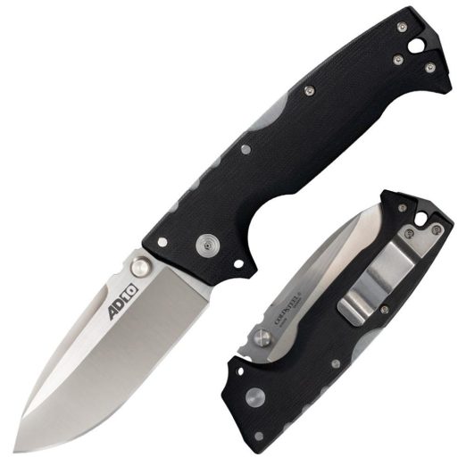 Cold Steel AD-10 - 3.5" S35VN Drop Point Blade, Contoured Black G10 Handles