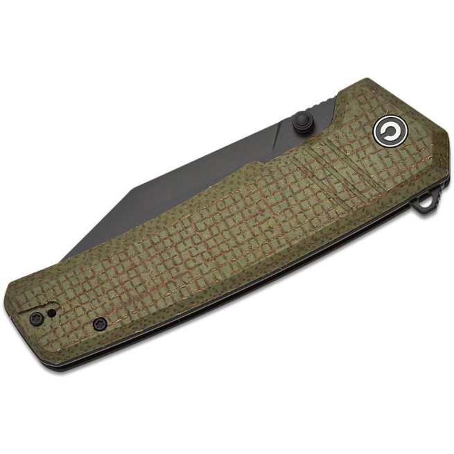 CIVIVI Bhaltair, Green Burlap Micarta with Black 14C28N Blade, C23024-3 - Image 3