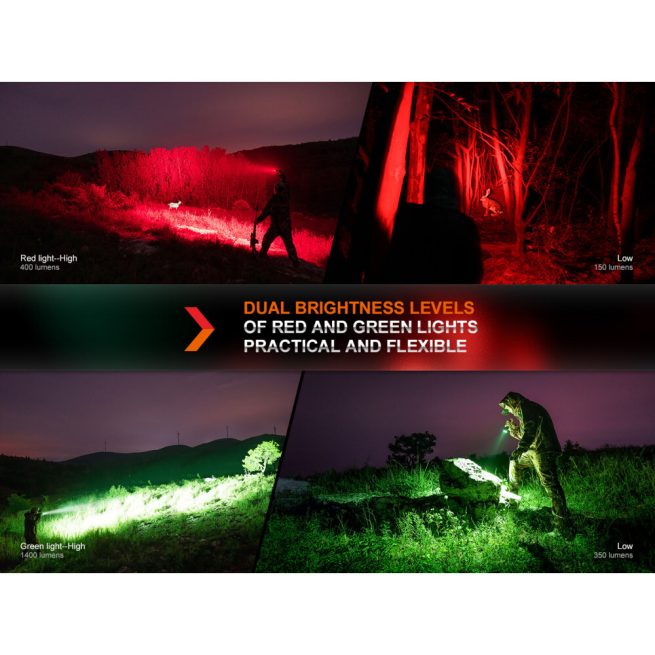 Fenix HT32 Torch with White, Red, and Green LEDs (2500 Lumens, 640 Metres) - Image 7