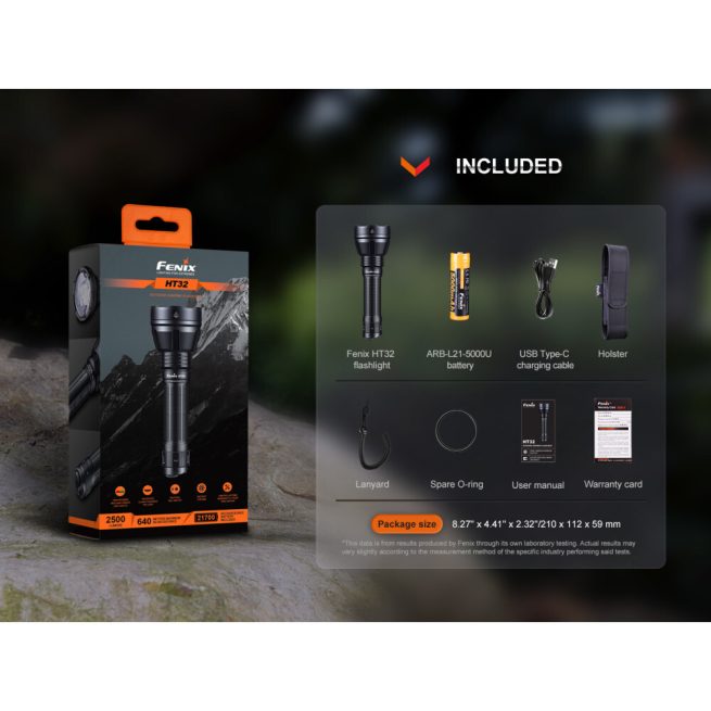 Fenix HT32 Torch with White, Red, and Green LEDs (2500 Lumens, 640 Metres) - Image 17