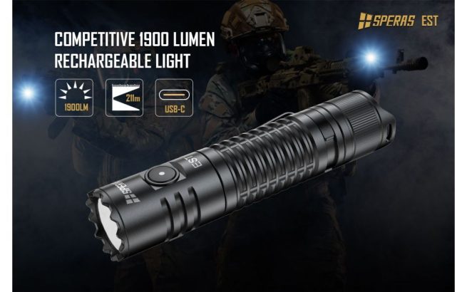 SPERAS EST Compact Rechargeable Light (1900 Lumens, 211 Metres) - Image 2